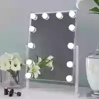 Angnya espejo de maquillaje con luz