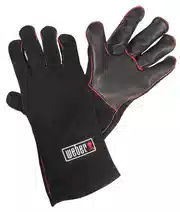 Weber Guantes de cuero negro