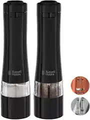 Mejor oferta Russell Hobbs Molinillos de Pimienta y Sal Black, Molinillo Eléctrico, Sistema de Molido Cerámico, Acero Inoxidable, Negro, 28010-56