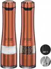 Mejor oferta Russell Hobbs Molinillos de Pimienta y Sal Copper, Molinillo Eléctrico, Sistema de Molido Cerámico, Acero Inoxidable, Cobre, 28011-56