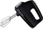 Mejor oferta Russell Hobbs Batidora Amasadora Matte Black, Batidora Varillas, 2 Varillas Batidoras, 2 Ganchos Masa, 5 Velocidades, Función Turbo