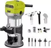 Mejor oferta Dewinner Fresadora de Madera Rebajadora Eléctrica 710W 13000-33000RPM, Grabado Fresa Para Biselar,3 Alicates de 1/4'' , 6 mm y 8 mm, 6 Velocidades Variables