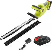 Mejor oferta DEWINNER Cortasetos Inalámbricos De 20 V, con Batería De Litio De 2 x 2,0 Ah Y Cargador, Doble Interruptor Y Manijas Dobles Ergonómicas, 65 CM Hoja Asimétrica